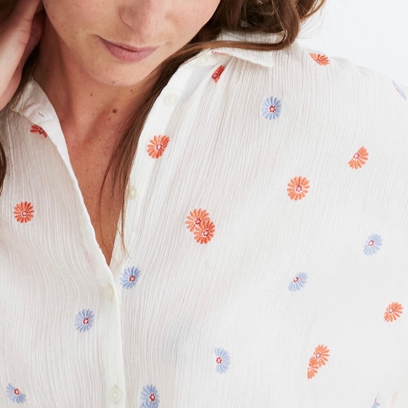 Madewell Daisy Embroidered Central Shirt - Picture 3 of 5